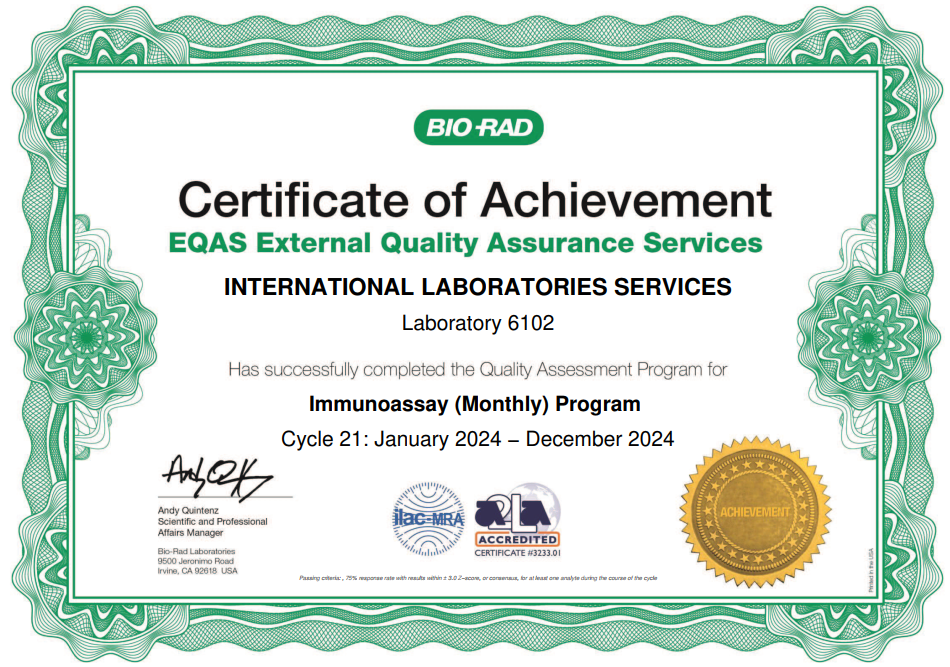 EQAS Immunoassay