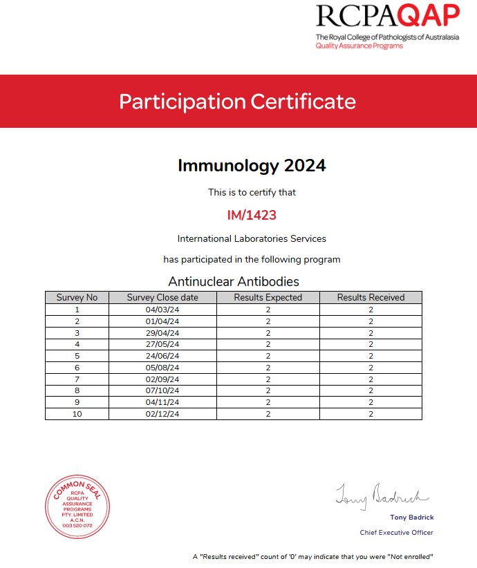 RCPA Enrolment Inmunologia